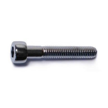 Midwest Fastener M5-0.80 Socket Head Cap Screw, Standard, Chrome Plated Steel, 30 mm Length, 10 PK 30012